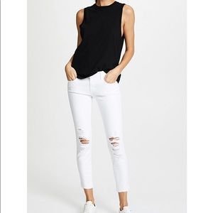 J Brand White Cropped Denim Jeans